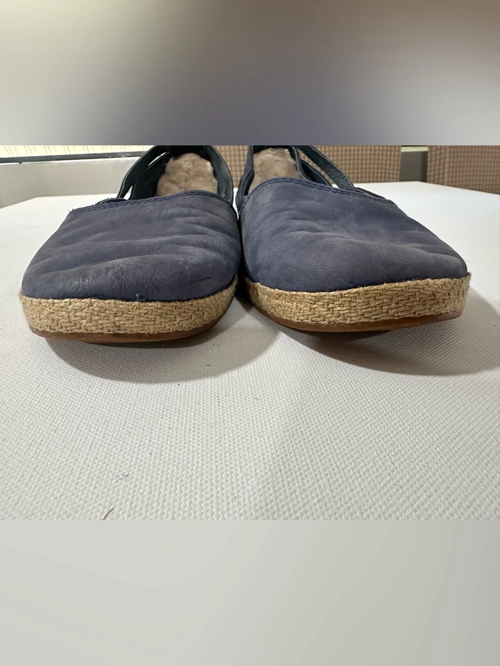 UGG Tippie Navy Blue Nubuck Espadrille Flats Women's Size 10